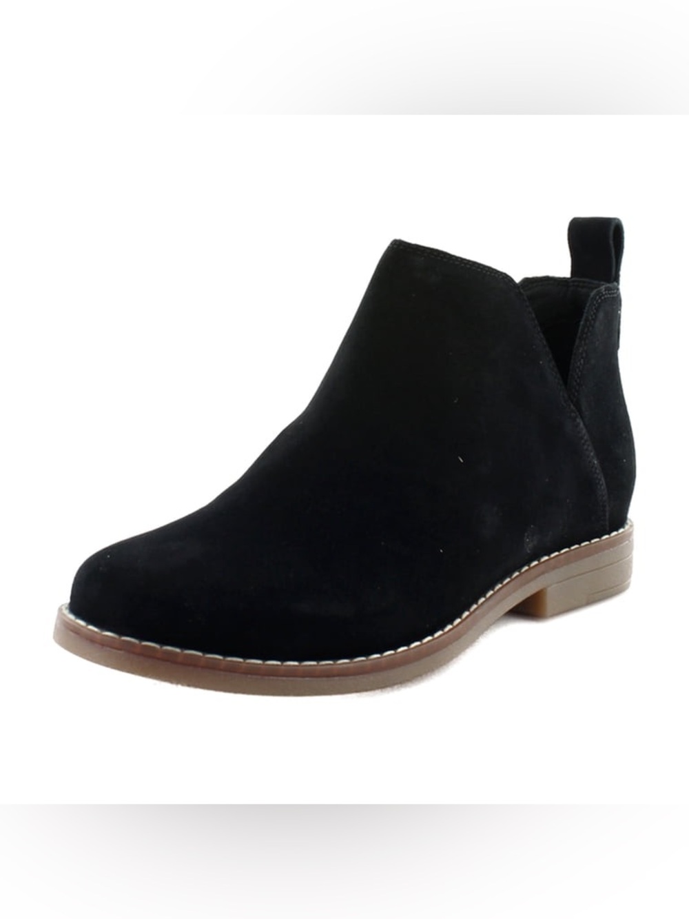 Hush Puppies Moyen Black Suede Chelsea Ankle Boot with Contrasting Sole size 8